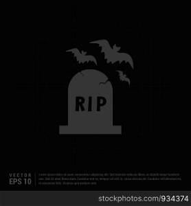 Halloween Grave icon - Black Creative Background - Free vector icon