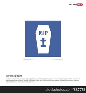 Halloween grave pictogram icon - Blue photo Frame