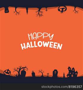 Halloween greeting cards background. Halloween illustration template for banner, poster, flyer, sale, and all design.