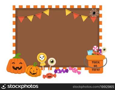 Halloween holiday concept. chock board halloween illustration vector