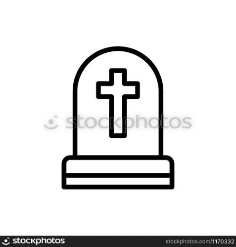 Halloween icon : funeral gravestone design trendy