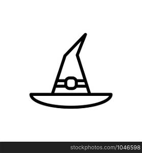 Halloween icon : Witch hat design trendy