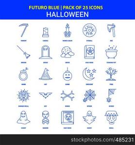 Halloween Icons - Futuro Blue 25 Icon pack