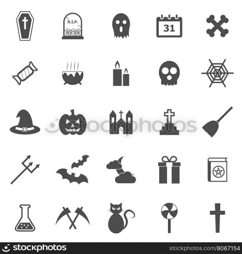 Halloween icons on white background, stock vector