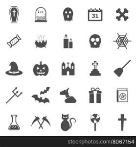 Halloween icons on white background, stock vector