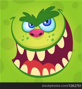 Halloween illustration goblin or troll. Vector illustration of troll face avatar