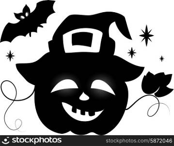 Halloween illustration on a white background.