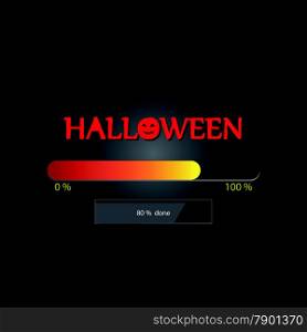 halloween loading background.Vector illustration