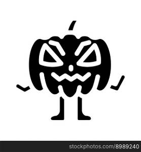 halloween monster funny glyph icon vector. halloween monster funny sign. isolated symbol illustration. halloween monster funny glyph icon vector illustration