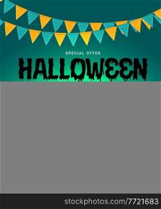 Halloween Party Background Template. Vector illustration EPS10