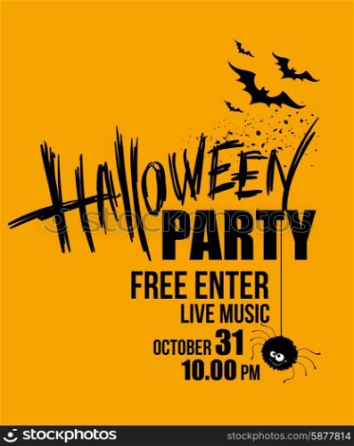 Halloween party. Happy holiday. Vector illustration. Halloween party. Happy holiday. Vector illustration EPS 10