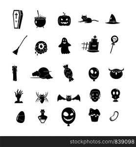 Halloween party icon set. Simple set of halloween party vector icons for web design on white background. Halloween party icon set, simple style