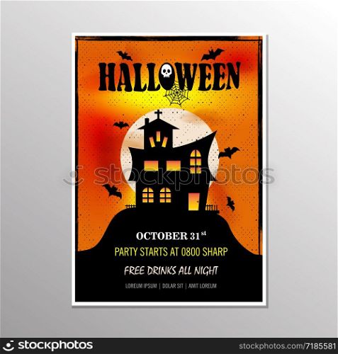 Halloween party poster. vector illustration