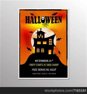 Halloween party poster. vector illustration