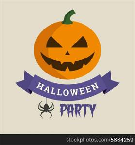 Halloween party, pumpkin illustration