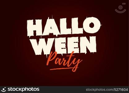 Halloween Party text logo. Editable vector design.