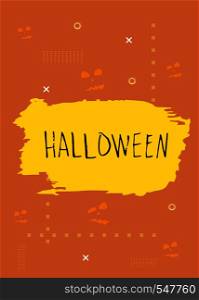 Halloween poster. Template for holiday design. Vector illustration.
