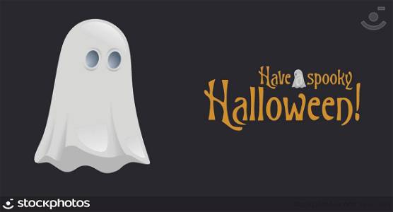 Halloween Poster with Ghost