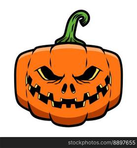 Halloween pumpkin. Design element for poster, card, banner, sign t shirt. Vector illustration