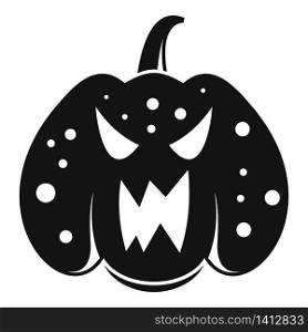 Halloween pumpkin icon. Simple illustration of halloween pumpkin vector icon for web design isolated on white background. Halloween pumpkin icon, simple style