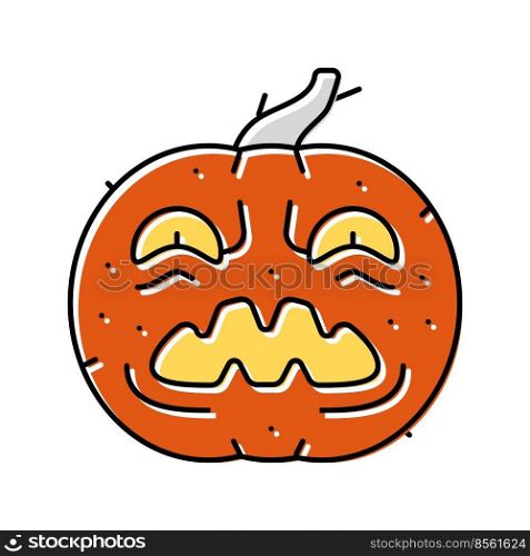 halloween pumpkin lantern color icon vector. halloween pumpkin lantern sign. isolated symbol illustration. halloween pumpkin lantern color icon vector illustration