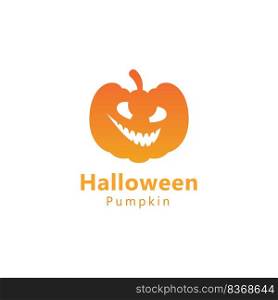 Halloween  Pumpkin silhouette icon on a white background