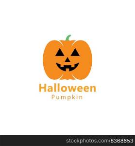 Halloween  Pumpkin silhouette icon on a white background