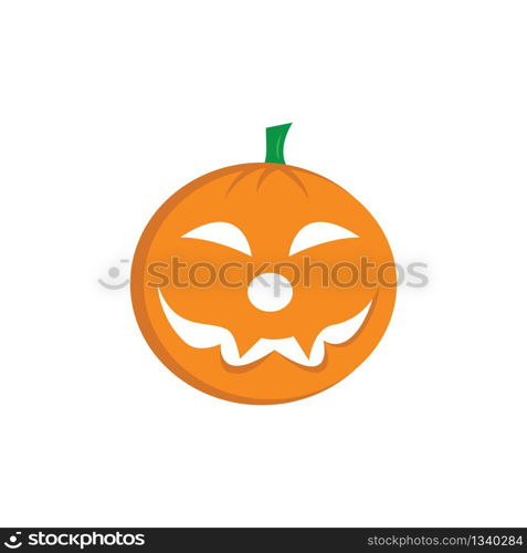 Halloween pumpkin vector icon illustration