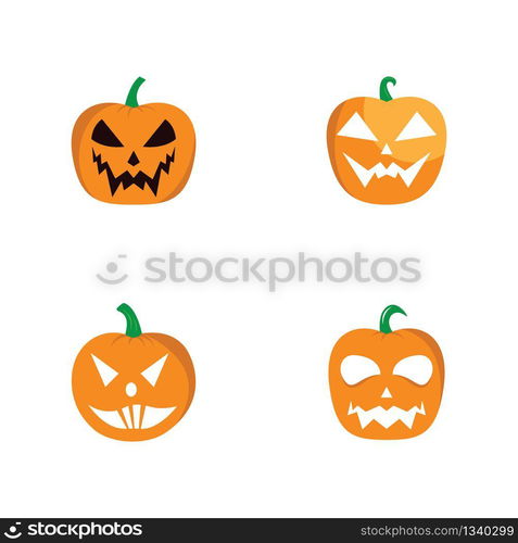 Halloween pumpkin vector icon illustration