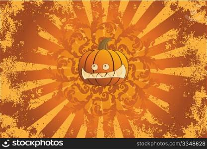 Halloween pumpkin with ornament