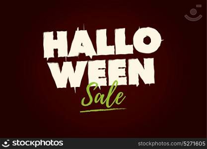 Halloween Sale text logo. Editable vector design.