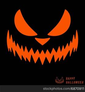 Halloween scary pumpkin template. Halloween scary pumpkin template. Jack-o-lantern stencil layout. Design for cover brochures, flyer, party and greeting card. Vector illustration.