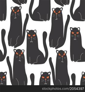 Halloween seamless pattern for design. Halloween symbols black cat. Digital paper. Halloween seamless pattern for design Halloween symbols black cat. Digital paper