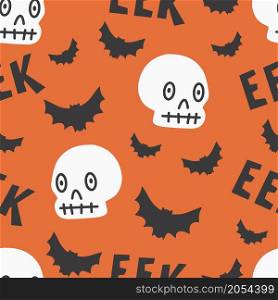 Halloween seamless pattern for design Halloween symbols skull ,bat, eek-lettering. Digital paper. Halloween seamless pattern for design. Halloween symbols skull ,bat, eek-lettering. Digital paper