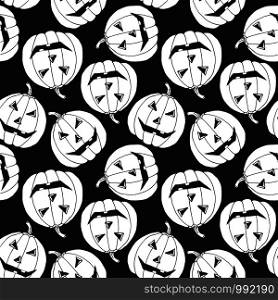 Halloween seamless pattern. Spooky pumpkins background. Cartoon vector pattern for halloween holiday. Halloween seamless pattern. Spooky pumpkins background. Cartoon vector pattern for halloween holiday.