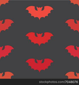 Halloween seamless pattern with black bat. Halloween seamless pattern swarm of black bat on dark bg. Beautiful vector background for decoration halloween designs. Cute minimalistic texture illustration.