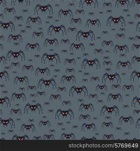 Halloween seamless pattern with spiders.