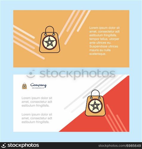 Halloween shopping bag abstract corporate business banner template, horizontal advertising business banner.