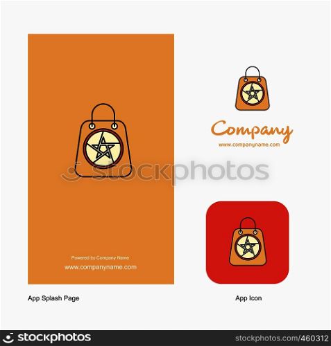 Halloween shopping bag Company Logo App Icon and Splash Page Design. Creative Business App Design Elements