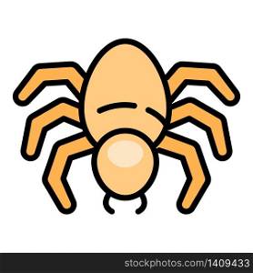 Halloween spider icon. Outline halloween spider vector icon for web design isolated on white background. Halloween spider icon, outline style