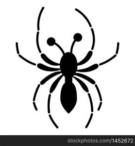 Halloween spider icon. Simple illustration of halloween spider vector icon for web design isolated on white background. Halloween spider icon, simple style