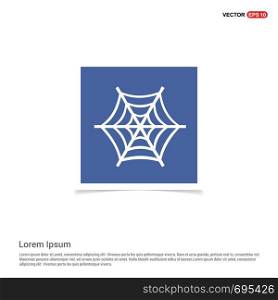 Halloween spider web icon - Blue photo Frame