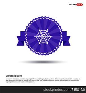 Halloween spider web icon - Purple Ribbon banner