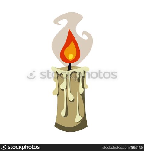 Halloween spooky candle. Vector illustration