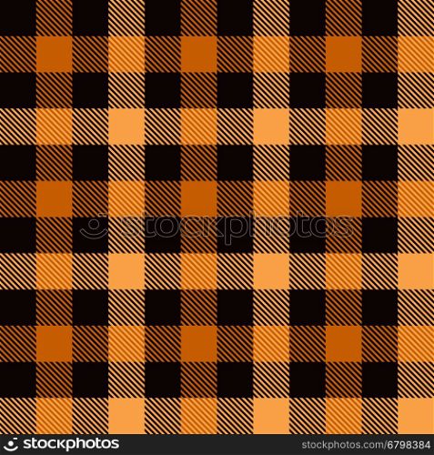 Halloween Tartan Seamless Pattern. Trendy Illustration for Wallpapers. Halloween Tartan Plaid Inspired Background. Suits for Decorative Paper, as Well as for Hand Crafts and DIY