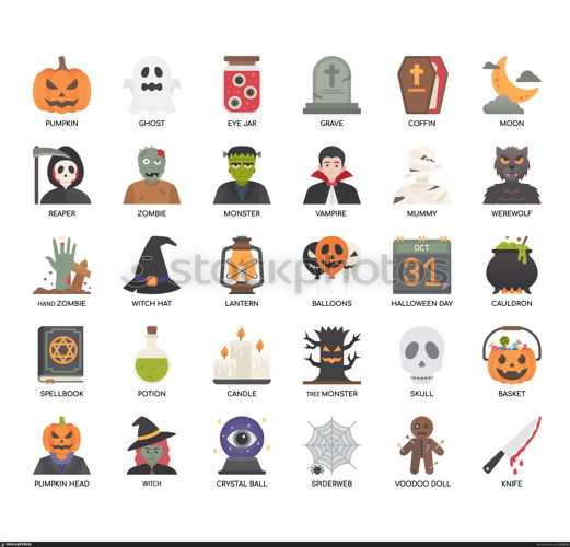 Halloween , Thin Line and Pixel Perfect Icons