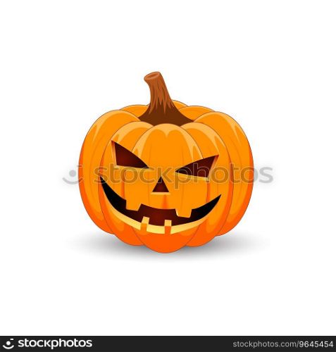 Halloween with pumpkins face poster party harvest Vector Image
