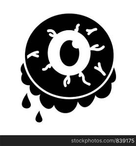 Halloween zombie eye icon. Simple illustration of halloween zombie eye vector icon for web design isolated on white background. Halloween zombie eye icon, simple style