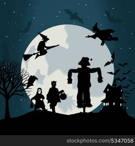 Halloween6. Illustration on a theme of holiday Halloween. A vector illustration