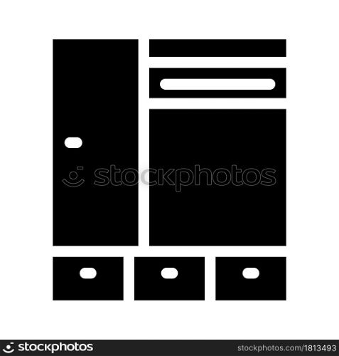 hallway furniture glyph icon vector. hallway furniture sign. isolated contour symbol black illustration. hallway furniture glyph icon vector illustration